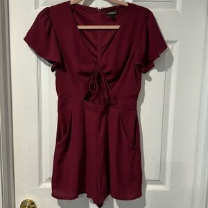 Maroon romper from Express